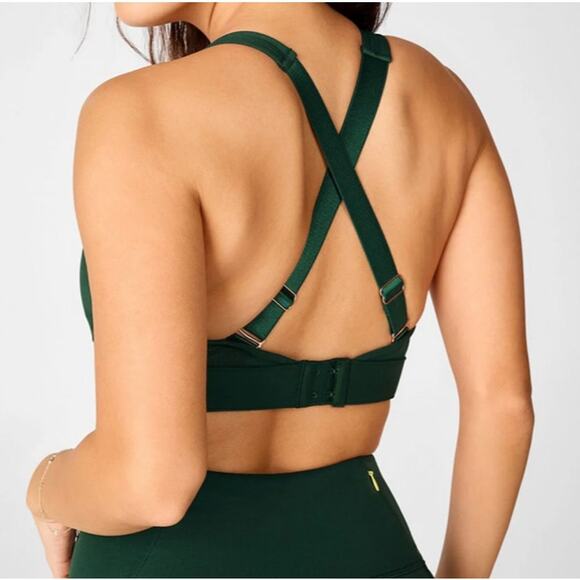 Fabletics Zoe High Impact Sports Bra IV in Rainforest- Size Large - Picture 8 of 8